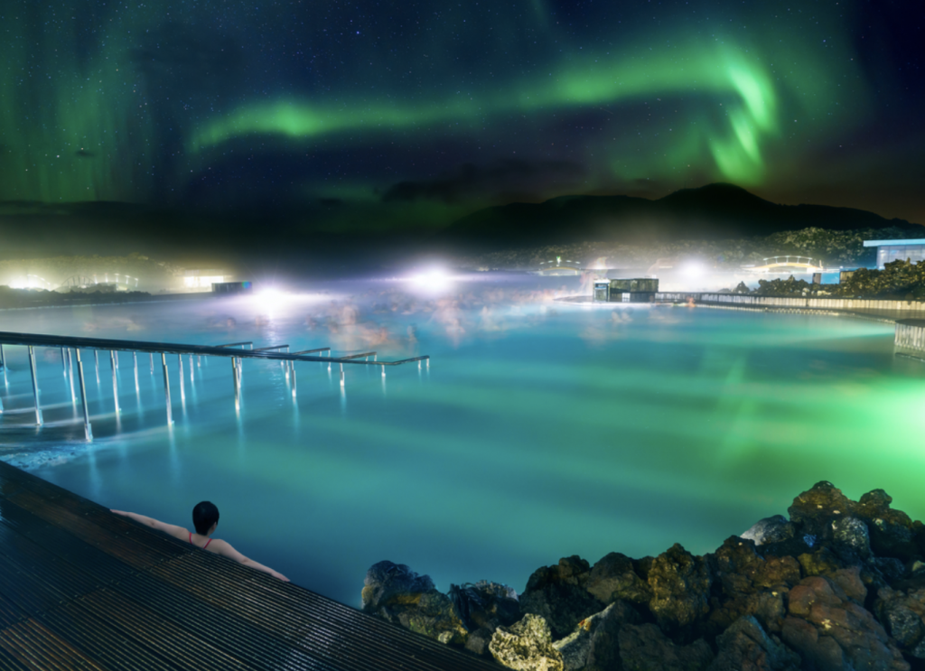Blue Lagoon Icelandair Northern Lights
