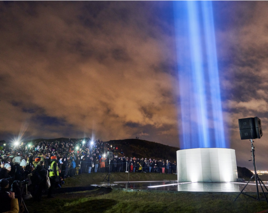 Imagine Peace Tower Relit, Iceland